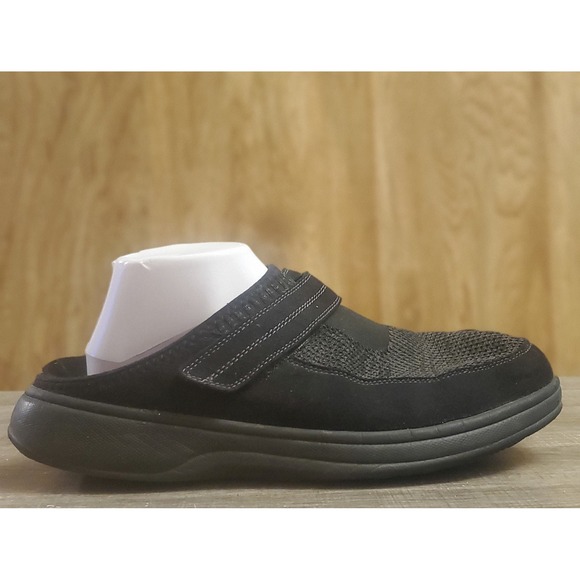 Orthofeet Hudson Slipper Shoes Men's Size 10.5 Black - Picture 1 of 11